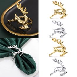 Banquet Metal Wedding Supplies Deer Merry Xmas DIY Craft Mouth Ring Napkin Ring Christmas Supplies Elk