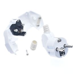 White 250v 16a french Russia Korea German EU Plug power cord wired cable Socket Male Female Assembly Receptacle connector