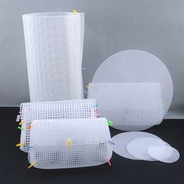 Knitting Accessories & Weaving Plastic Mesh Sheet With Ribbon/Wool/Yarn DIY Bag Accessories Easy Knit Helper With Sewing Needle