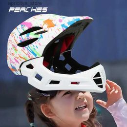 Cycling Helmets Kid Cycling Helmet Motocross Outdoor Sports Skating Safety Helmet Detachab Child Motorcyc Safety with Tail light L48