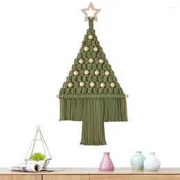 Tapestries Macrame Christmas Ornaments Cotton Tree DIY Kit Boho Style Holiday Wall Hangable Decor