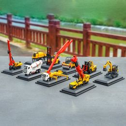 Diecast Mini Truck Model 1:87 SANY Crane Excavator Pump Mixer Roller Rotary Drilling Rig Alloy Engineering Model Diecast Toy