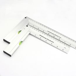 200mm 250mm 300mm Ruler Aluminum Alloy 90 Degree Right Angle Measuring Ruler Protractor Gauges