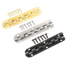 4Pcs 65*15mm 90° DegreeCabinet Door Luggage Hinges 6 Holes Jewelry Wood Boxes Hinge Furniture W/Screws Gold/Silver/Bronze