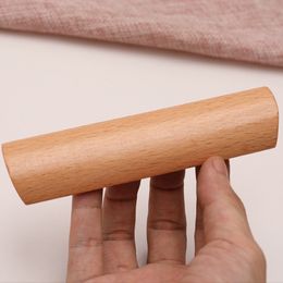 Solid Wood Handle for Cabinet Door Knobs Nordic Wardrobe Drawer Kitchen Cupboard Pulls Black Walnut Furniture Handle Hardware