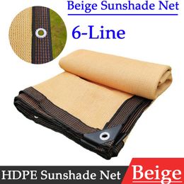 HDPE Beige Sunshade Net Garden Succulent Plants Sun Shelter Balcony Gazebo Awning Outdoor Pergola Sun Canopy Swimming Pool Shade