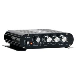 Amplifier ST838 HIFI Amplifier 2.1 Channel Car MP3 Mini Amp AUX Input High And Low Bass Adjustment Super Bass 20Wx2+40W Amplifier Durable
