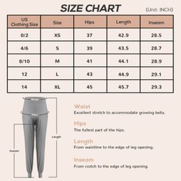 Momanda Maternity Workout Yoga Pants With Pockets Over The Belly Support Stretch Casual Loose Soft For Pregnant Women