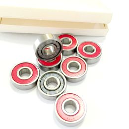 8pcs 608 reds Bearing Skate board Inline Skates Shoes Deep Groove Ball Bearing Cruiser Longboard Bearing Reds famous bearing 608