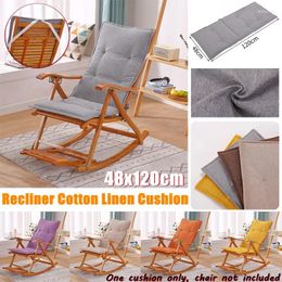 Pillow Thick Linen Rocking Chair Outdoor Garden Non-Slip High-Backed Patio Pads Sun Lounger