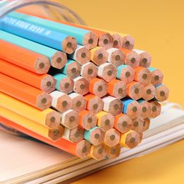12/30pcs set Colorful Hexagonal Pencils HB Standard Wooden School Office Supply Pencil Students Writing Pen for Kids