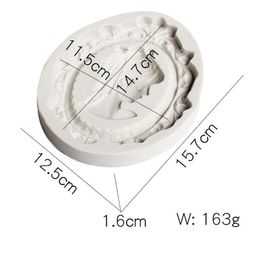 Silicone Mould for gypsum European large frame Two sizes Ins embossed decor photo frame concrete Plaster crafts Clay forms Mould