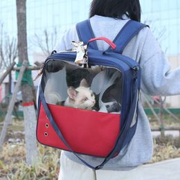 Cat Carrier Portable Pet Backpack Ventilated Tote for Cats Dog Waterproof Breathable Travel Bags for Outdoor Walking Hiking Camp
