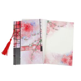 Chinese style Colour painting page Vintage Notebook with tassel Retro A5 handbook daily planner Student stationery Supplies