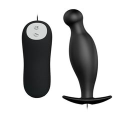 Anal Vibrator Waterproof 12 Mode Remote Control Vibrating Butt Plug Sex Toy for Women Men Silicone Prostate Massager8353658