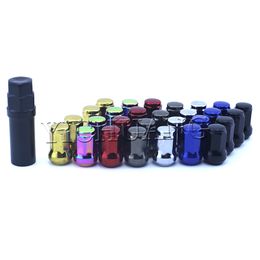 20pcs 32mm M12 x 1.5 1.25 Multi-Color Steel Car Wheel Lug Nuts Locking Nut For Toyota Honda Nissan Mazda