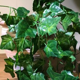 Artificial Leaves Plastic Plant Vine Wall Hanging Garden Living Room Club Bar Decorated Fake Leaves Green Plant Ivy