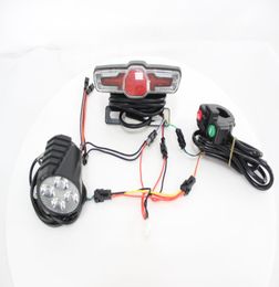 Electric Bike 48V Headlight Front Tail Rear Lights LED Night Lamp Flashing Spotlight Headlamp Cycling EBike Accessories Part5667495