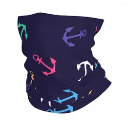 Scarves Colourful Anchor Navy Bandana Neck Gaiter Balaclavas Face Mask Scarf Multi-use Headband Outdoor Sports For Men Women All Season
