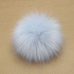 10cm DIY Winter Faux Fur Ball PomPom with Loops Women Bag Key Ring Keychain Elastic DIY KeyChain Rabbit Hair Bulb Bags Hat Decor