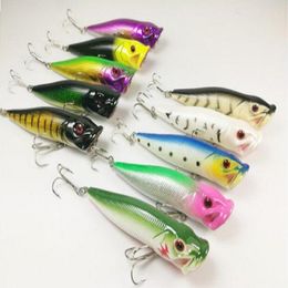 Whole Lot 20 Fishing Lures Lure Fishing Bait Crankbait Fishing Tackle Popper Hooks Bass 12g 9cm182E