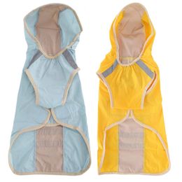 Adjustable Pet Rain Jacket w/ Safety Reflective Stripe Dog Rain Coat Waterproof Pet Dog Hooded Raincoat 4Sizes Hot Sale