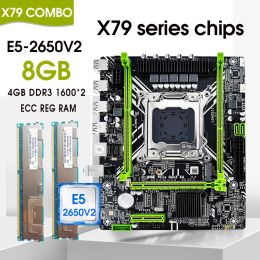 Motherboards JINGSHA X79 D Motherboard Set with Xeon E52650 V2 CPU LGA2011 combos 2*4GB = 8GB 1600Mhz Memory DDR3 RAM KIT