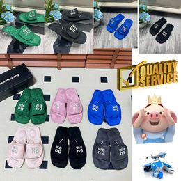 2024 Top Quality Slippers New Style Designer Sandals Luxury Women Velvet rhinestone Velcro tape GAI Platform Size 35-42