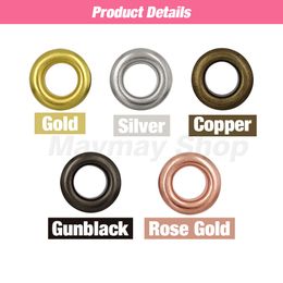 100 Sets 4mm Eyelet Grommet With Washer Metal Round Eye Rings For Repair Shoes Bag Clothing Belt Hat Leathercraft Accessories