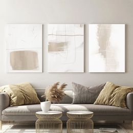 Beige Posters and Prints Style Abstract Wall Art Minimalist Canvas Painting Nordic Modern Pictures for Living Room Decoration