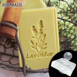 Lavender Acrylic Soap Stamp Natural Transparent Custom Stamps For Making Soap Chapter With Handle Handmade Seal Z0568XC