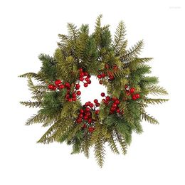 Decorative Flowers Christmas Wreath Welcome For Decoration Door Hanging Rattan Ornament Garland Xmas Decor Home