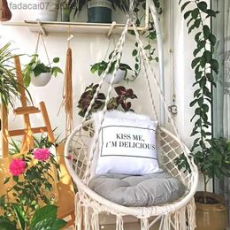 Hammocks Elevator Comfort Style Handmade cotton knitted hammock chairs perfect for indoor/outdoor useQ