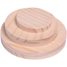 Multi Size Round Wooden Chips Model DIY Handmade Painting Unfinished Wood Plank Material