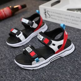 Children Sandals For Boys Summer Beach Shoes 5-12 Years Old Kids Platform Sandalias Size 27~37. RED,BLUE,8006