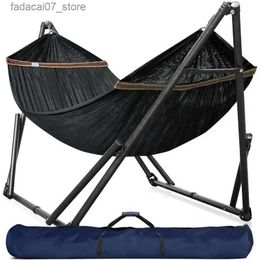 Hammocks Tranquillo double hanger with bracket can accommodate 2 people/foldable hanger capacity 600 pounds portableQ