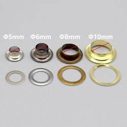 1000sets Eyelets Inner Diameter 5/6/8/10mm Metal Eyelets with Washer DIY Handmade Craft Sewing Clothing Belt Bulk Accessories