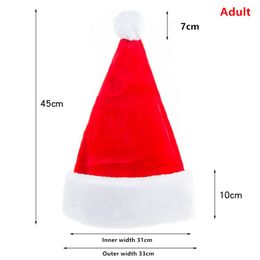 Christmas Hat Luxury High Quality Christmas Hat Thick Warm Caps Adult Child Cap Santa Claus Hats Party Decorations For Home