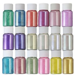 10G/Bottle Crystal Epoxy Pearlescent Powder Mica Powder Epoxy Colorant Pigment DIY Handmade Soap Watercolor Pigment