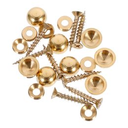 8pcs 13/15mm Copper Screw Cover Caps Mirror Glass Tea Table Flat Advertisement Fixing Screws Cover Nails Washers
