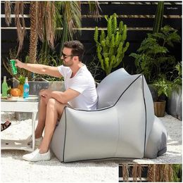Camp Furniture Outdoor Cam Inflatable Armchair Sofa Chair Beach Summer Pool Drop Delivery Sports Outdoors Camping Hiking And Dh0Pn