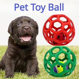 Dog Apparel Pet Toy Rubber Interactive Toys Ball For Dogs Chew Hollow Bell Puppy Outdoor Training Game Playing Supplies