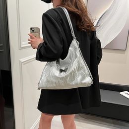 Ladies Fashion Handbags Large Capacity Bags for Women Luxury Brand Pu Leather Top Handle Bag Butterfly Sequined Tote 240410