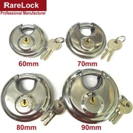 Circle Steel Padlock with 2 Keys 80-90mm for Outdoor Gate Drawer Door Cabinet DIY Furniture Hardware Rarelock MS383X a