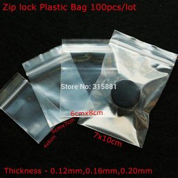 Zip Lock Plastic Bags Reclosable Transparent Jewelry/Food Storage Bag Kitchen Package Bag 100pcs/lot