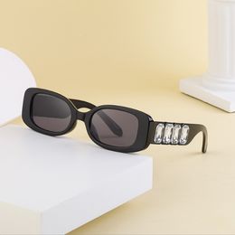 Retro Square Female Male Top Sunglasses Women Designer Trend Diamond Connecting Frame Legs Sun Glasses Men