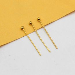 100p 16mm 20mm 25mm 30mm Silver Gold plated bronze Copper Ball Head Pins Needles For Beads Earring Jewellery Findings ballpins