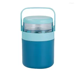 Storage Bottles Portable Salad Cup Fat-Reduced Vegetable Fruit Box With Lid Spoon Breakfast Lunch Handle