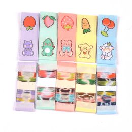 Mixed Cute Animal Pattern 50pcs Handmade Woven Label For Clothing Scarf Labels Shoes Bags Garment Tags 15x40mm CP3270