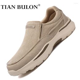 Casual Shoes Men Canvas Espadrilles Breathable Loafers Slip On Ultralight Lazy Boat Plus Size 39-48